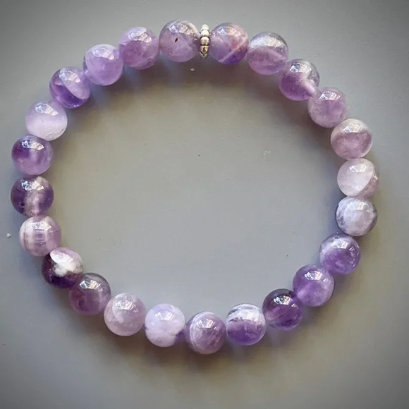 Dream Amethyst Handcrafted Bead Bracelet - Picture 6 of 6